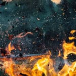 PICTURE OF A FIRE IN A SAFETY BUILDING IN DUBLIN
