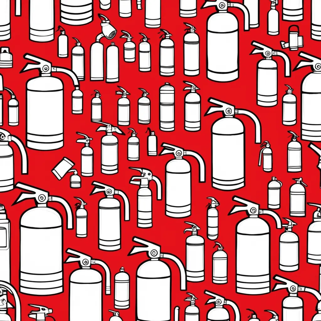 cartoon interpretation of many fire extinguishers for how often to replace a fire extinguisher blog post